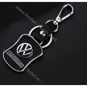 Авто брелок Volkswagen (VW) на ключі зі шкір.вставкою, автомобільні брелоки на подарунок
